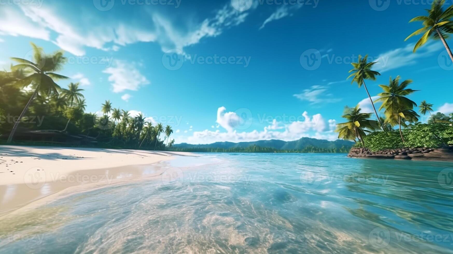 Summer beach scenery with flowers hi-res stock photography and