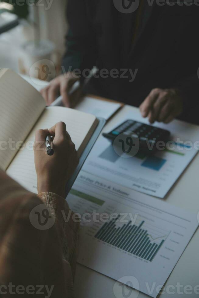 Business Documents, Auditor businesswoman checking searching document legal prepare paperwork or report for analysis TAX time,accountant Documents data contract partner deal in workplace office photo