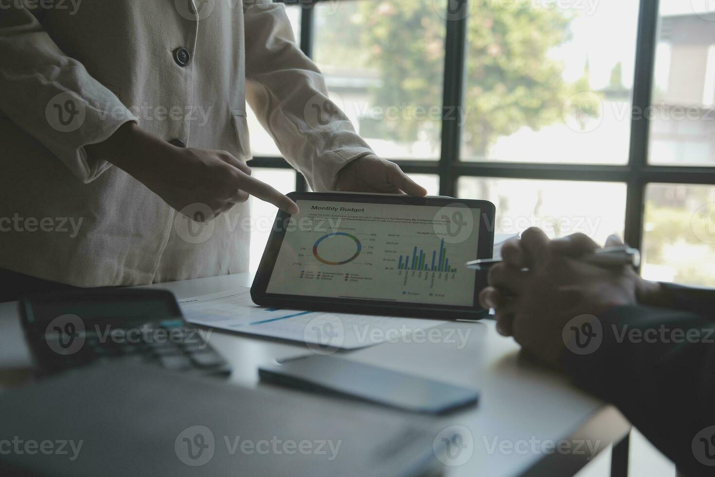 Business Documents, Auditor businesswoman checking searching document legal prepare paperwork or report for analysis TAX time,accountant Documents data contract partner deal in workplace office photo