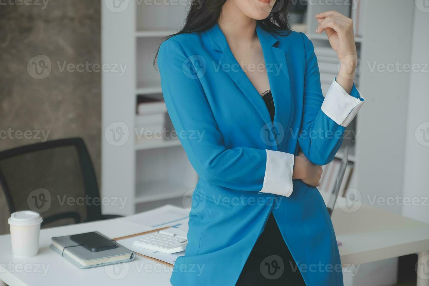 Business Documents, Auditor businesswoman checking searching document legal prepare paperwork or report for analysis TAX time,accountant Documents data contract partner deal in workplace office photo