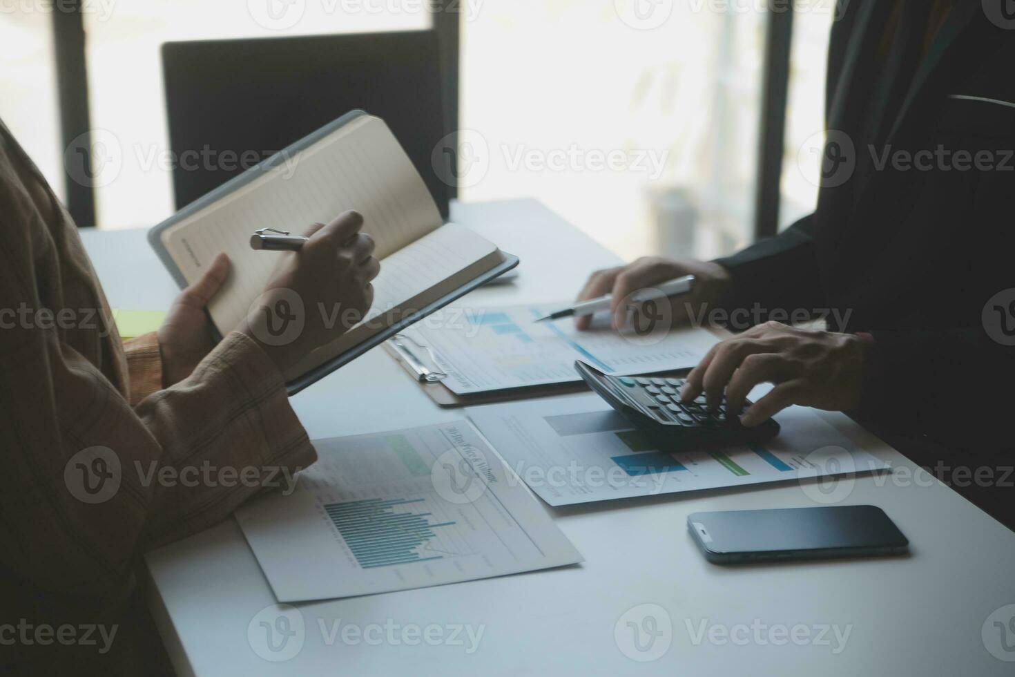 Business Documents, Auditor businesswoman checking searching document legal prepare paperwork or report for analysis TAX time,accountant Documents data contract partner deal in workplace office photo