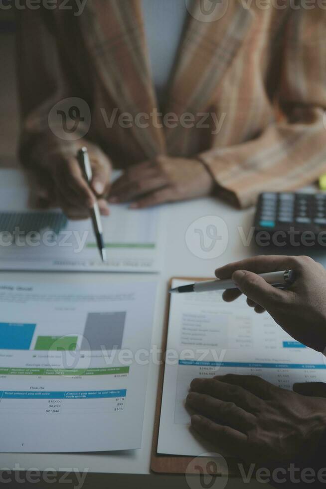 Business Documents, Auditor businesswoman checking searching document legal prepare paperwork or report for analysis TAX time,accountant Documents data contract partner deal in workplace office photo