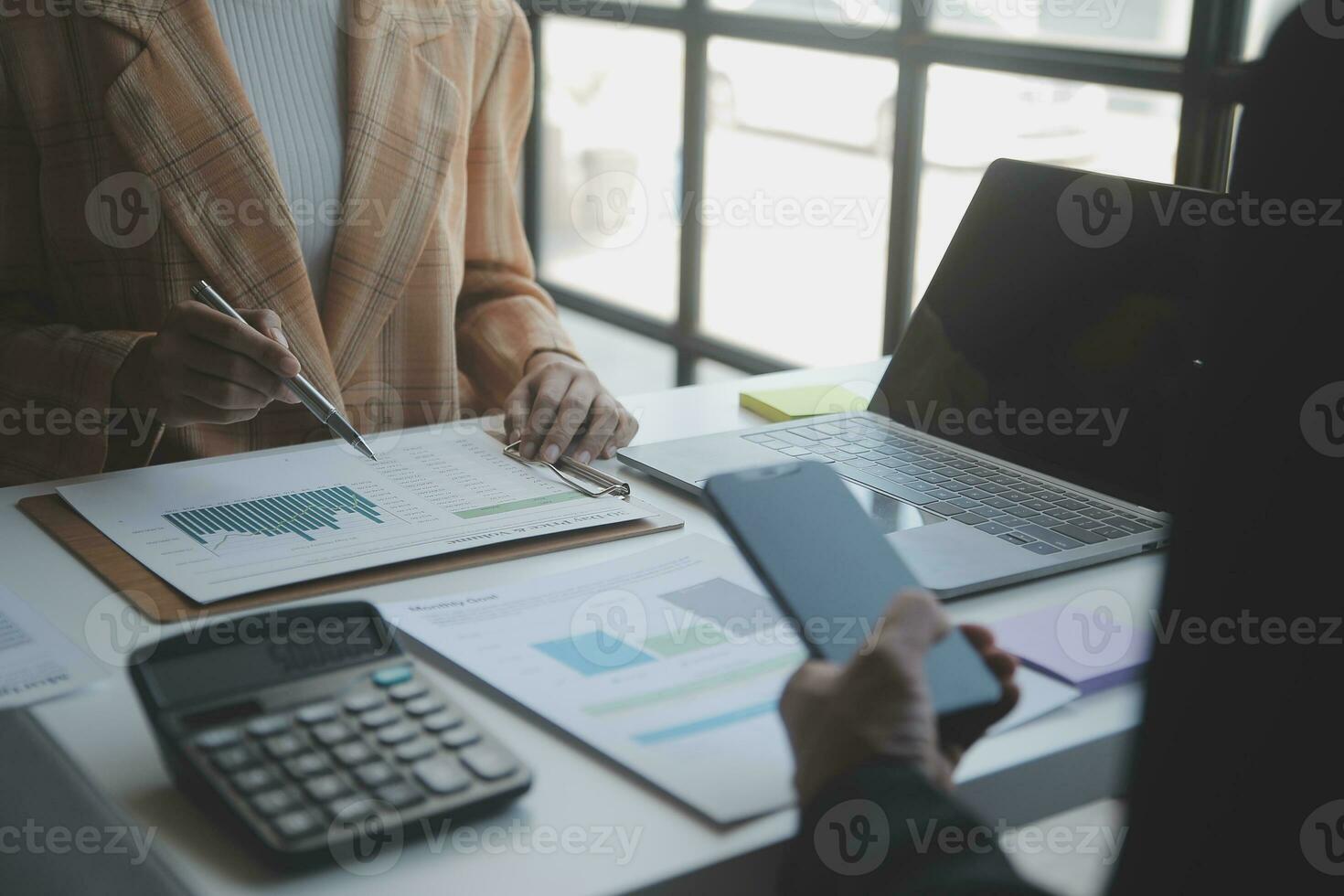Business Documents, Auditor businesswoman checking searching document legal prepare paperwork or report for analysis TAX time,accountant Documents data contract partner deal in workplace office photo