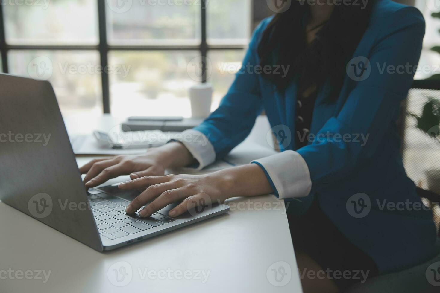 Business Documents, Auditor businesswoman checking searching document legal prepare paperwork or report for analysis TAX time,accountant Documents data contract partner deal in workplace office photo