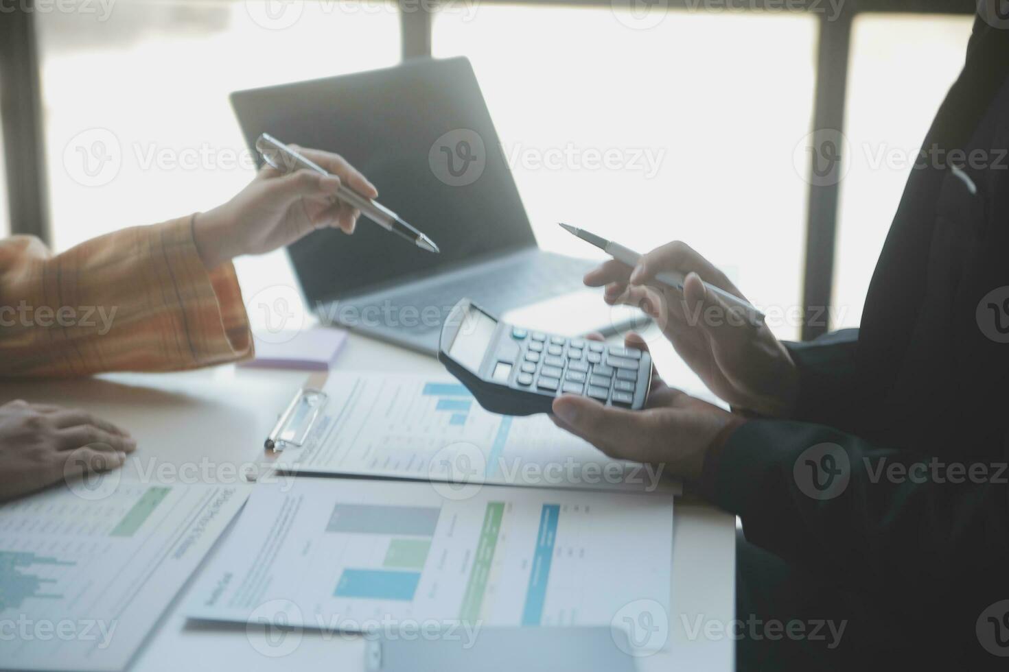 Business Documents, Auditor businesswoman checking searching document legal prepare paperwork or report for analysis TAX time,accountant Documents data contract partner deal in workplace office photo