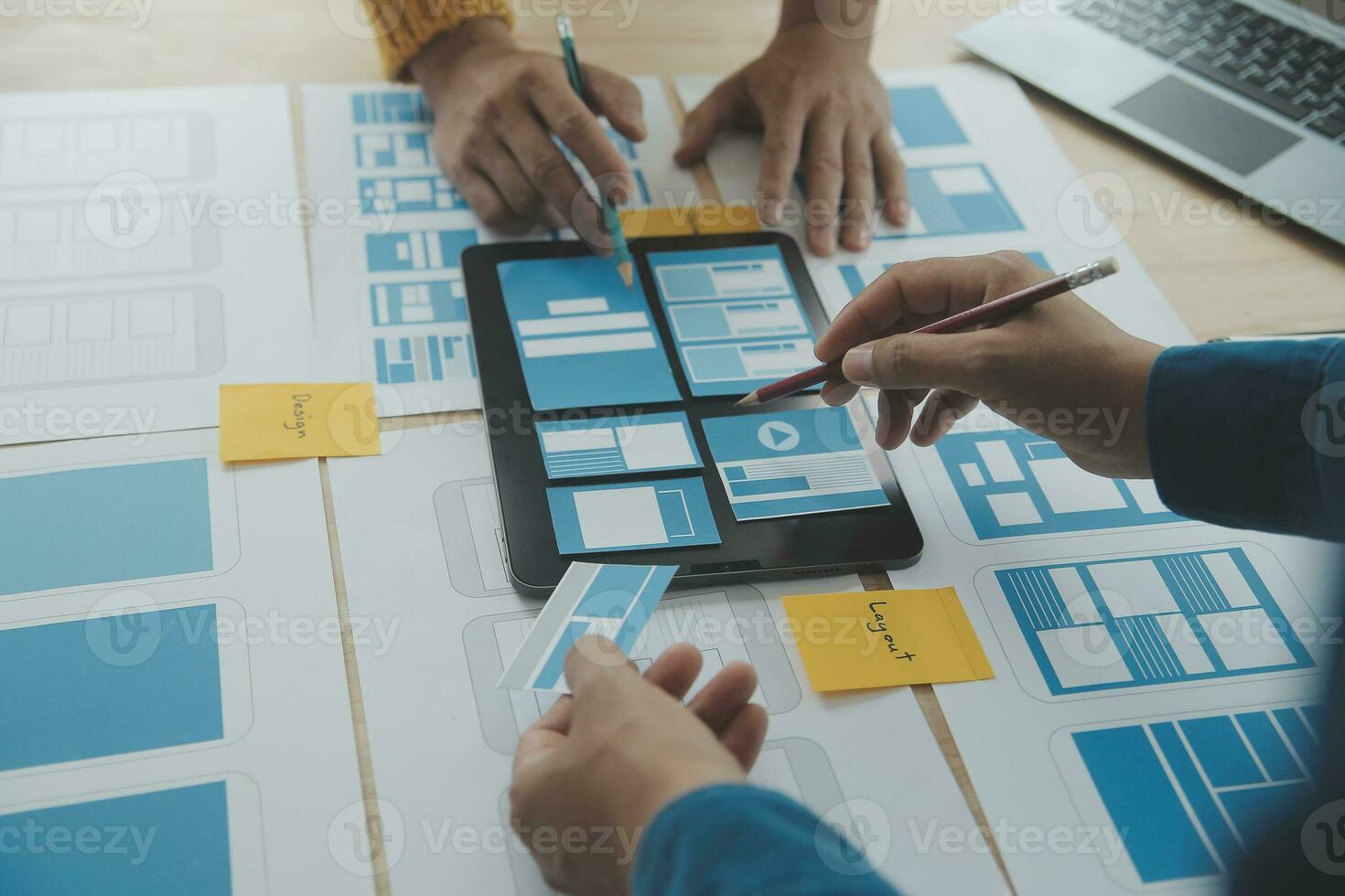 UX UI and Programming development technology. photo