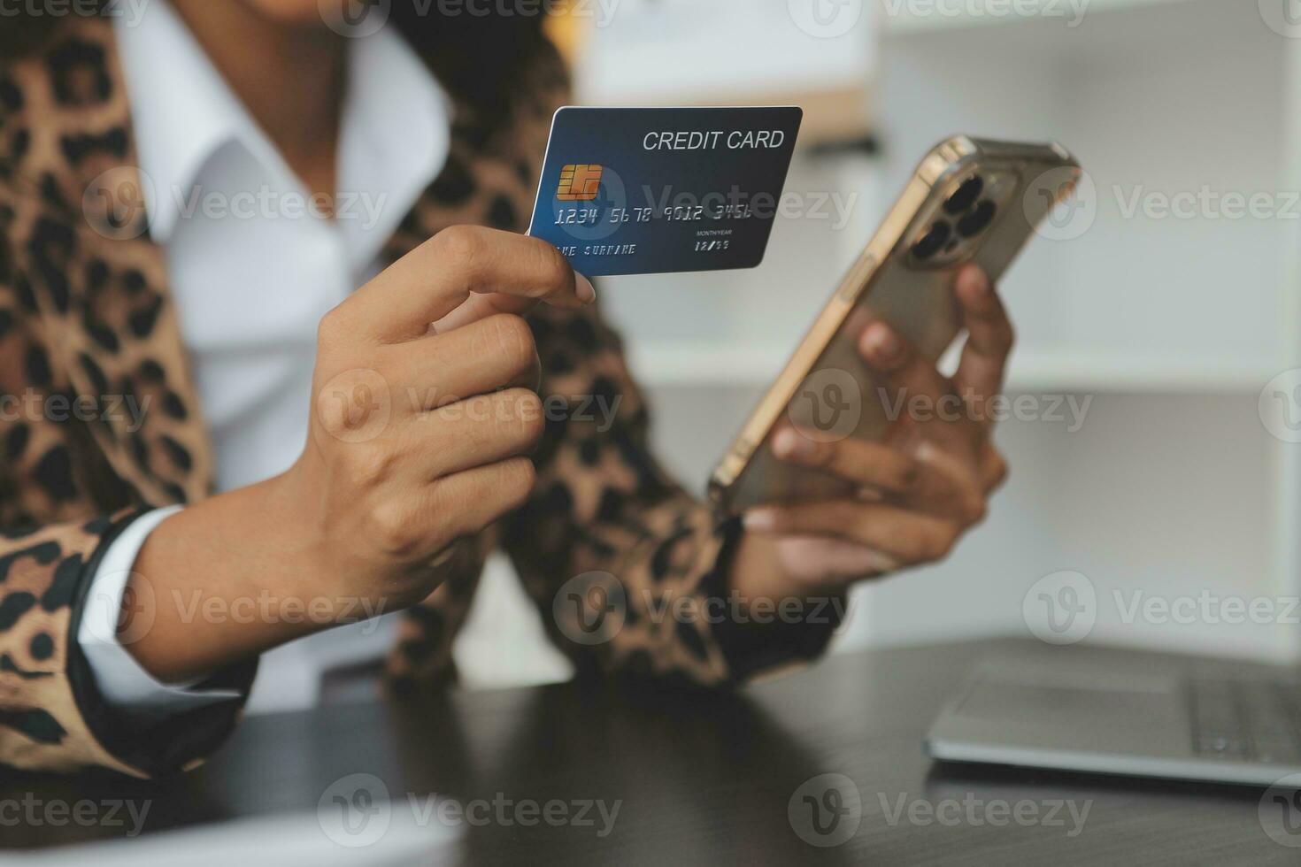 Concept online payment with cradit card. Hand of men using laptop for to payment make online health insurance. photo