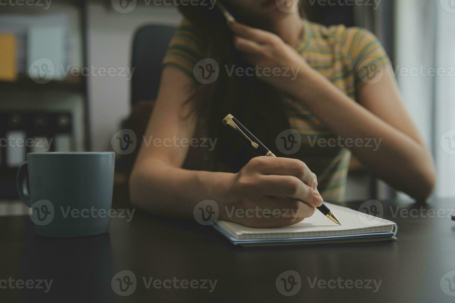 Audit concept,Administrator business man financial inspector and secretary making report calculating balance. Internal Revenue Service checking document. photo