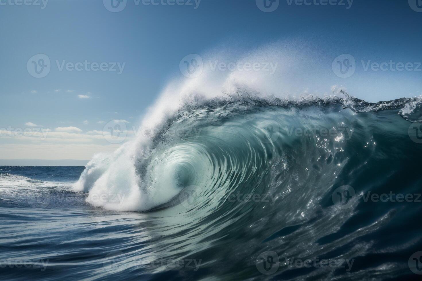ocean cool liquid sea water crash nature blue wave surfing. . photo