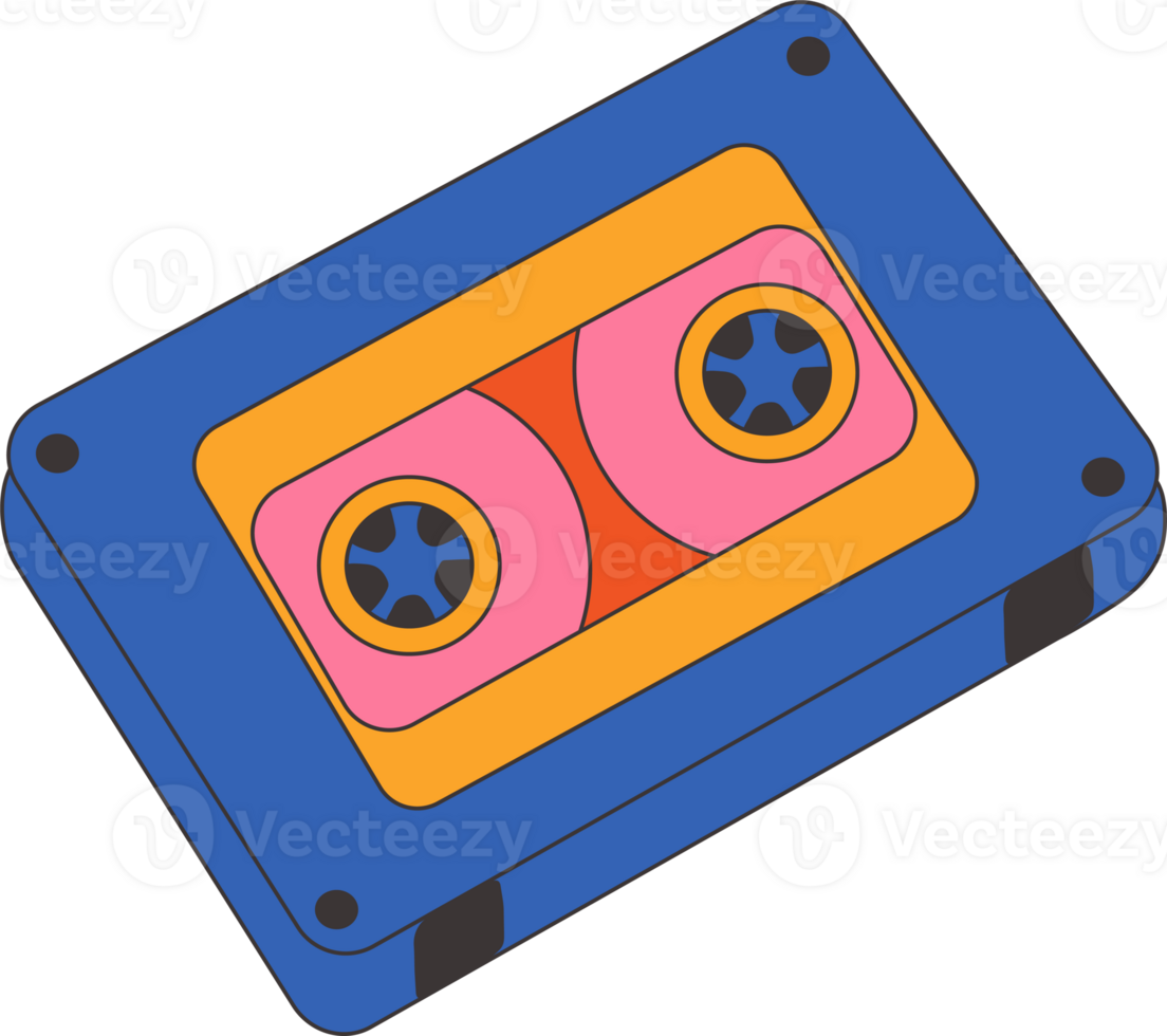 Retro, cassette isolated icon png