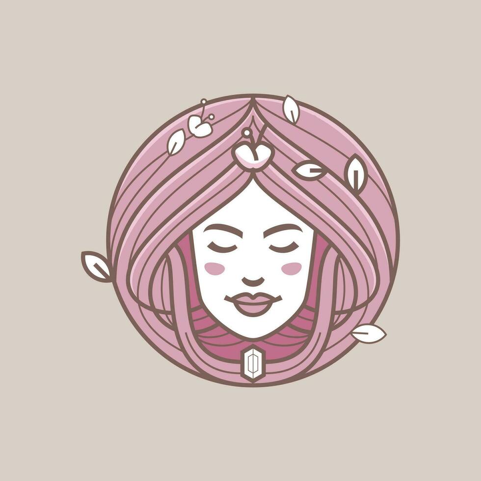 Lady Spa Beauty Woman Logo vector