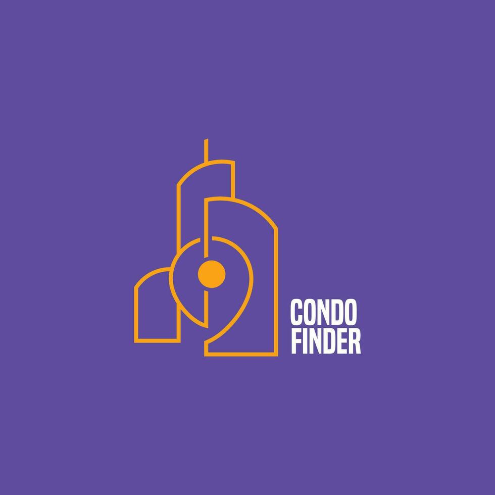 Condo Apartment Find Search Logo vector