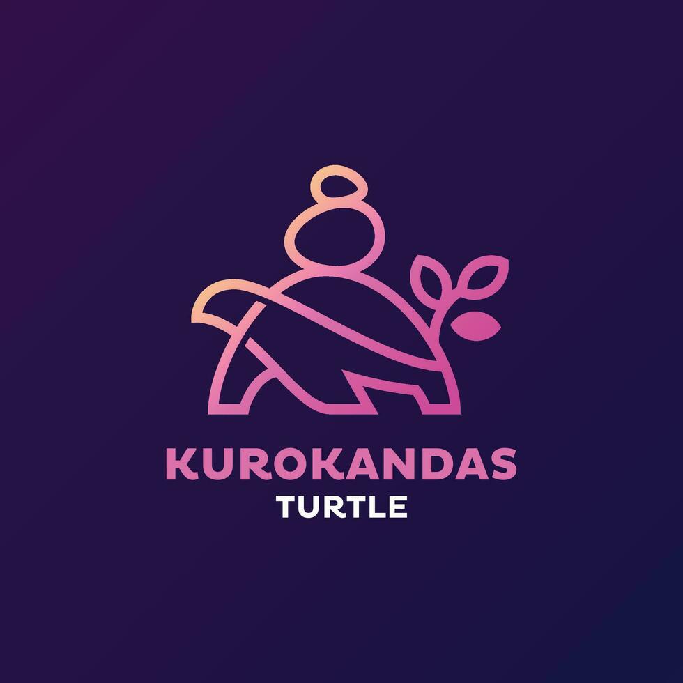 Turtle Tortoise Logo Vector Outline Monoline Art