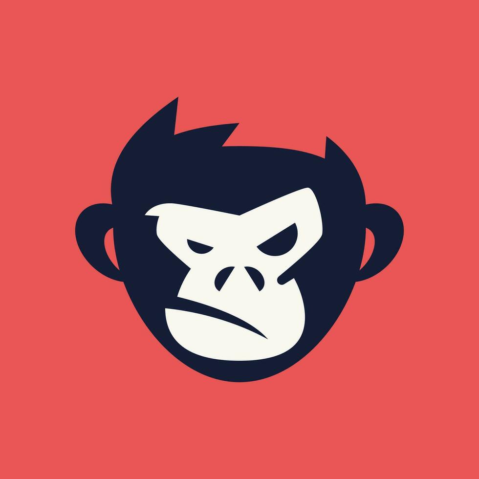 Funky Monkey Head Logo vector