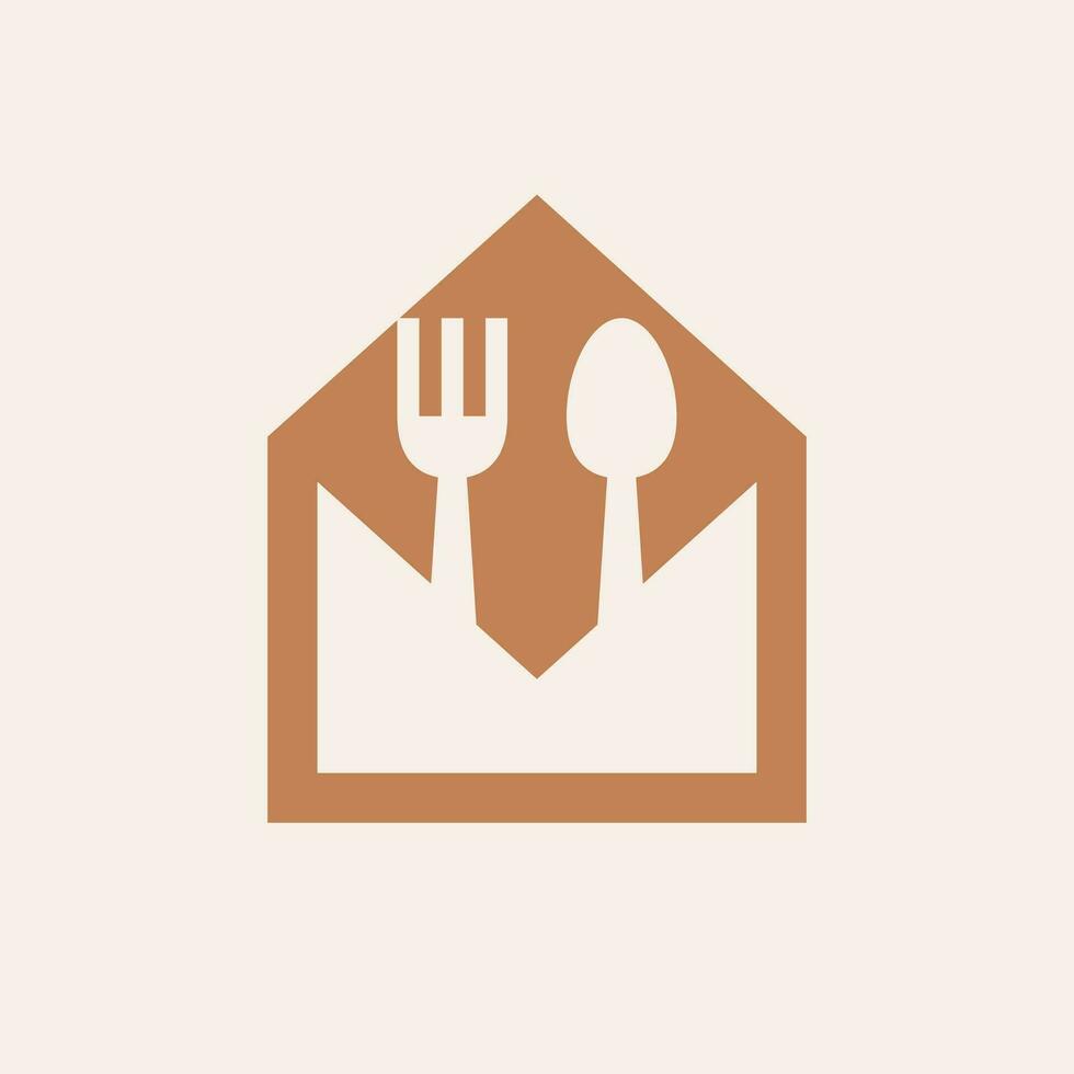 Dinner Message Logo vector