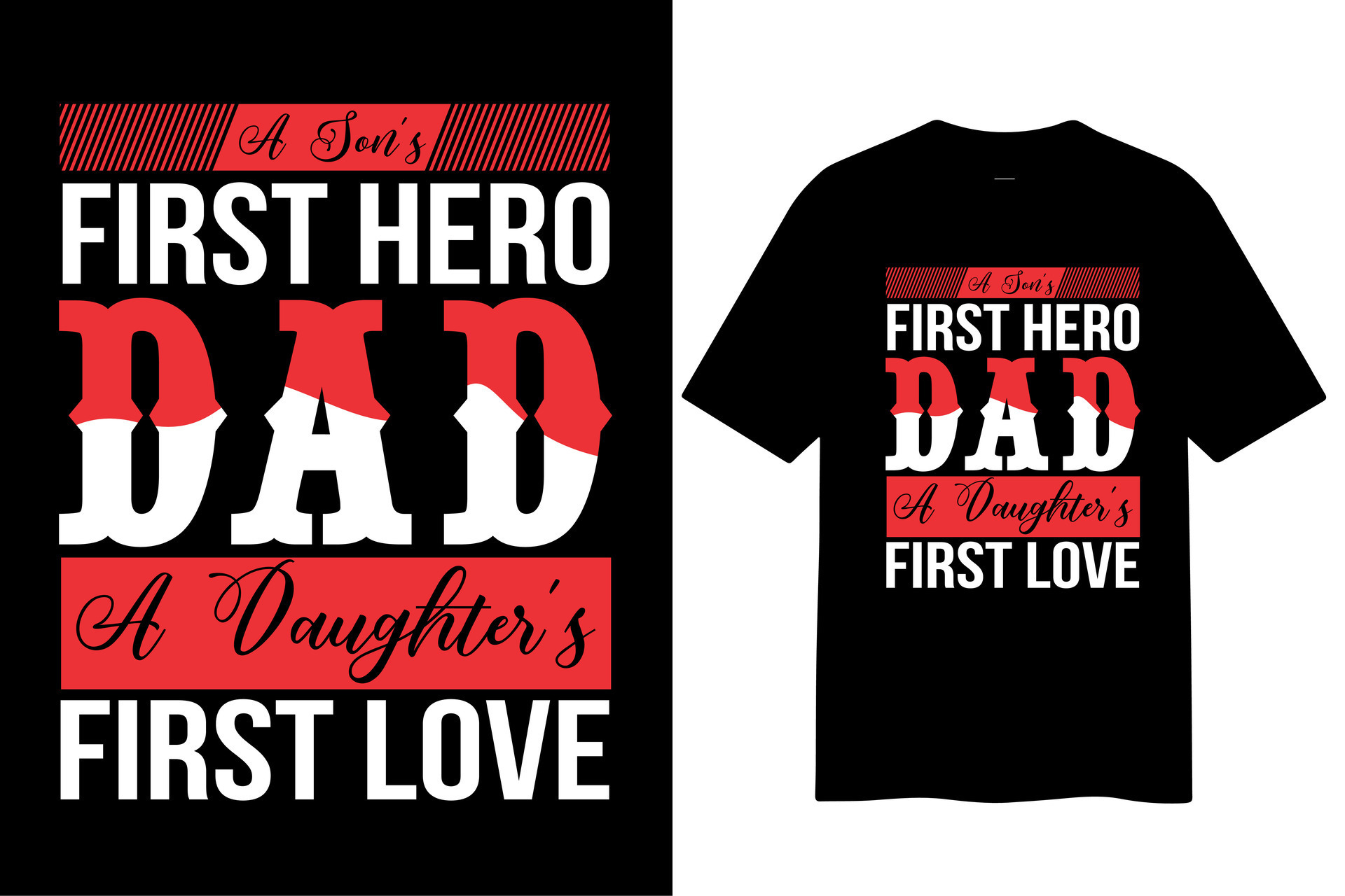 a son’s first hero a daughter’s first love dad 25002650 Vector Art at