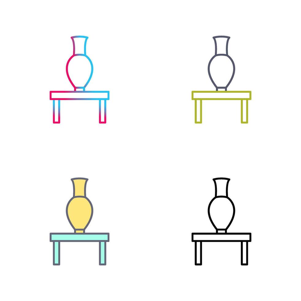 Vase Exhibit Vector Icon