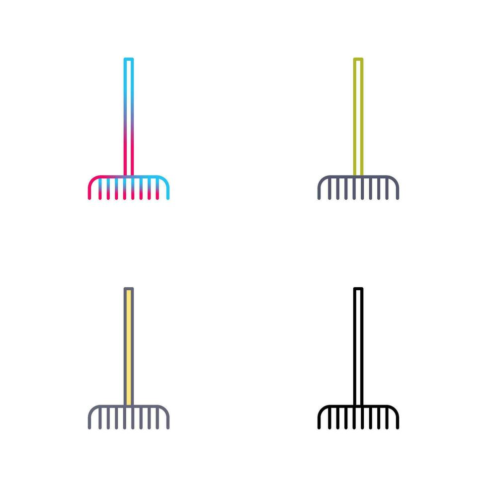 Fork picking Leaves Vector Icon