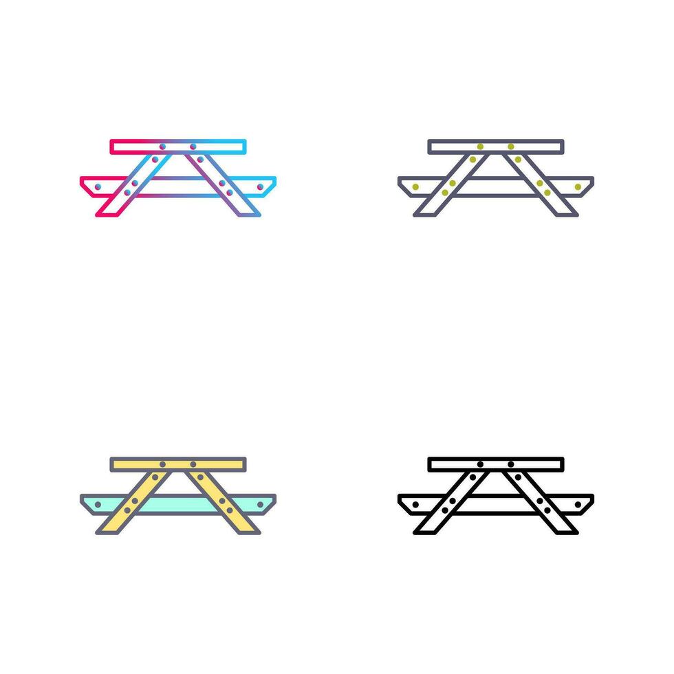Picnic of Table Vector Icon