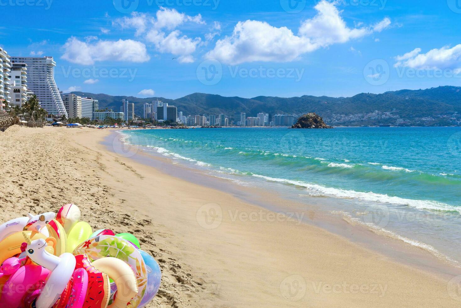 México, acapulco recurso playas y escénico Oceano puntos de vista cerca zona dorada dorado playa zona foto