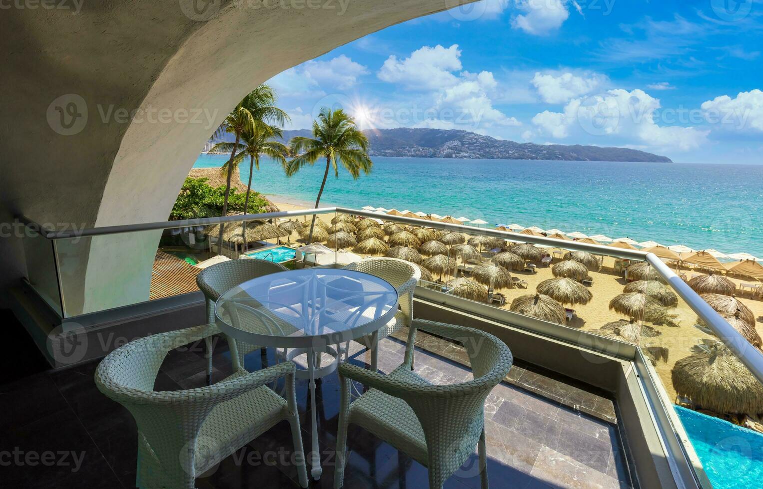 México, acapulco recurso playas y escénico Oceano puntos de vista cerca zona dorada dorado playa zona foto