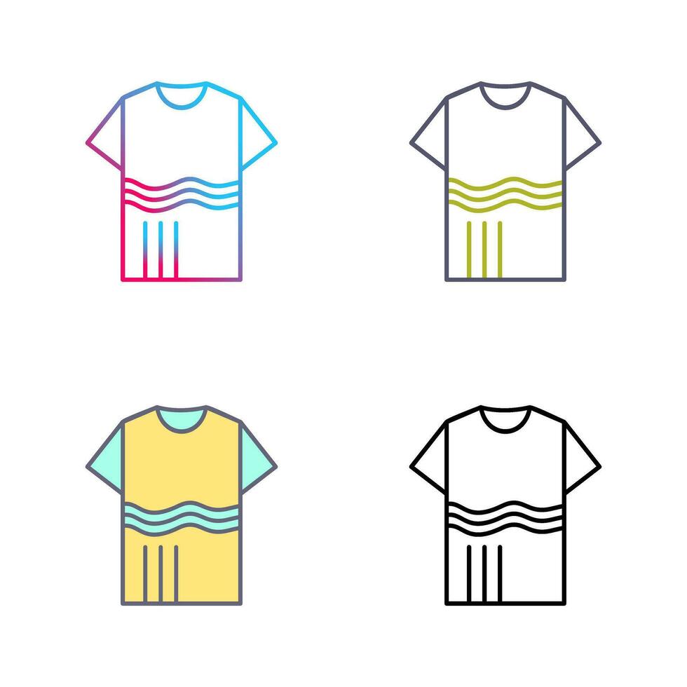 T Shirt with lines Vector Icon
