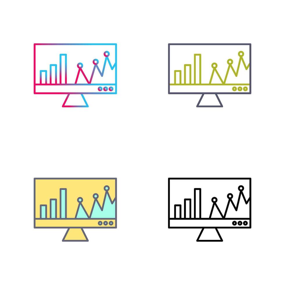 Online Stats Vector Icon