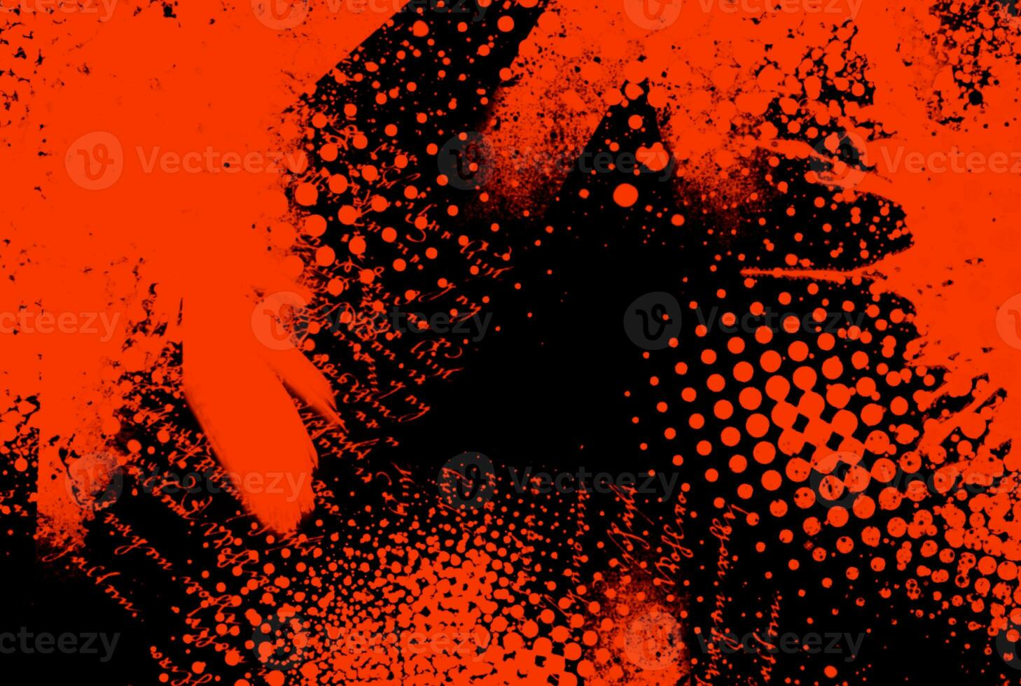 Red halftone texture graffiti background dotted effect pattern art photo