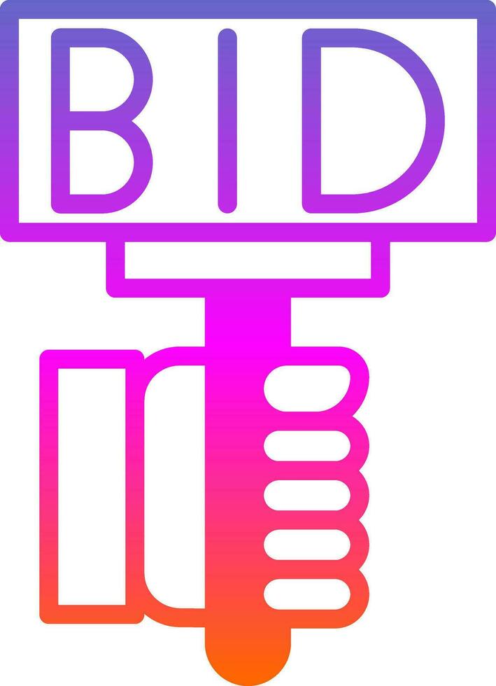 Bid Vector Icon Design