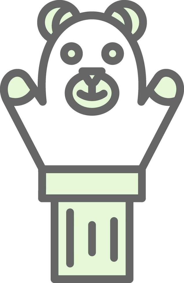 Hand puppet Vector Icon Design