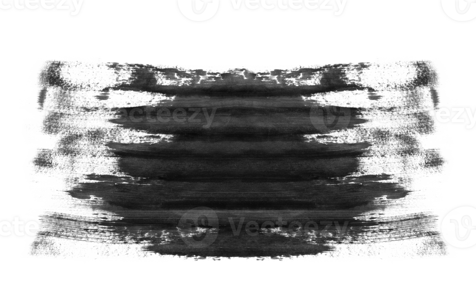 Black brush stroke isolated on a transparent background. Stock design element png
