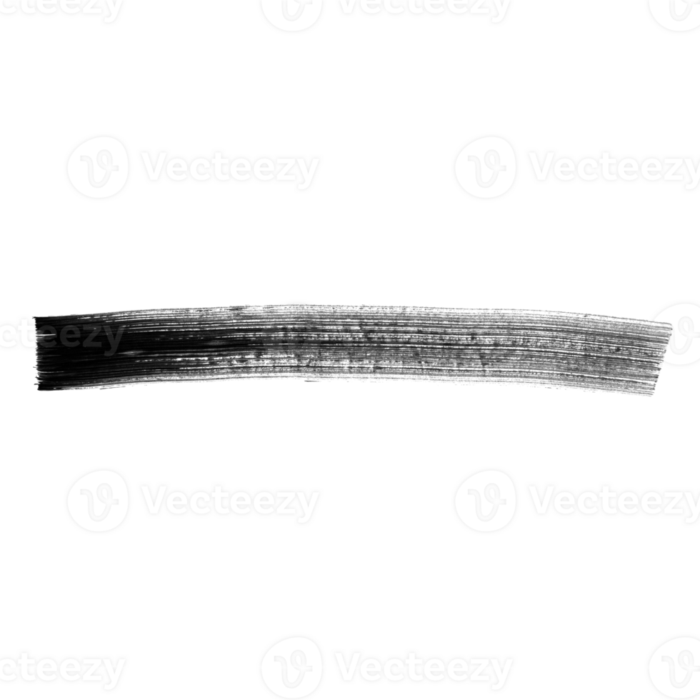 zwart borstel beroerte geïsoleerd Aan een transparant achtergrond. voorraad ontwerp element png
