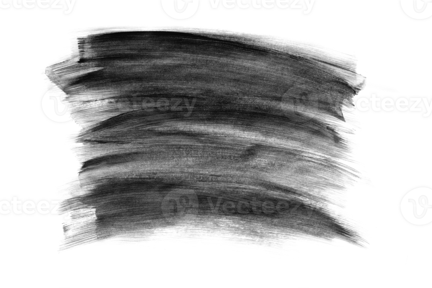 Black brush stroke isolated on a transparent background. Stock design element png