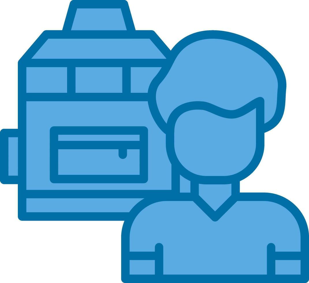 Backpacker Vector Icon Design