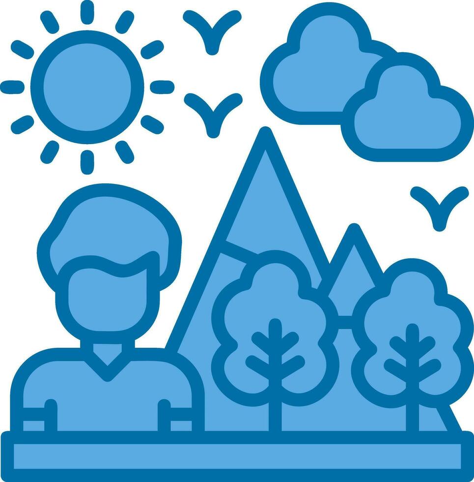 Hiking Vector Icon Design