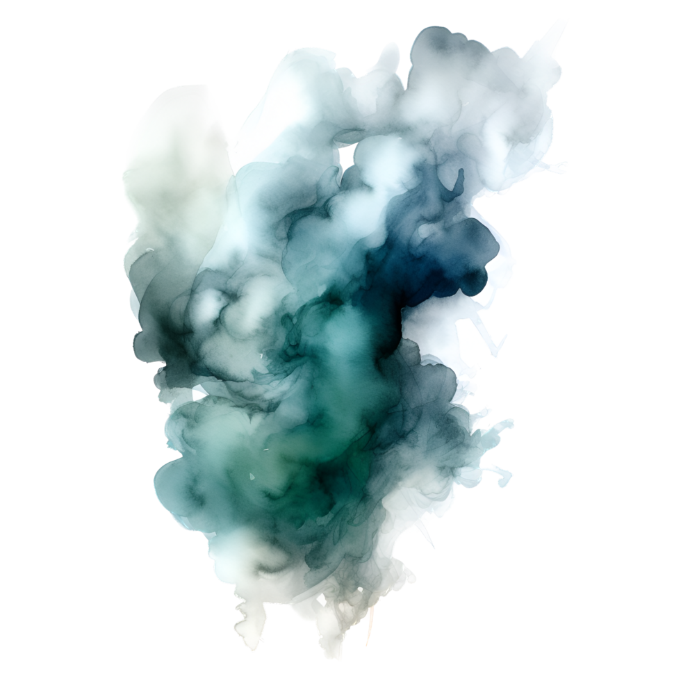 fumée nuage aquarelle clipart ai généré png