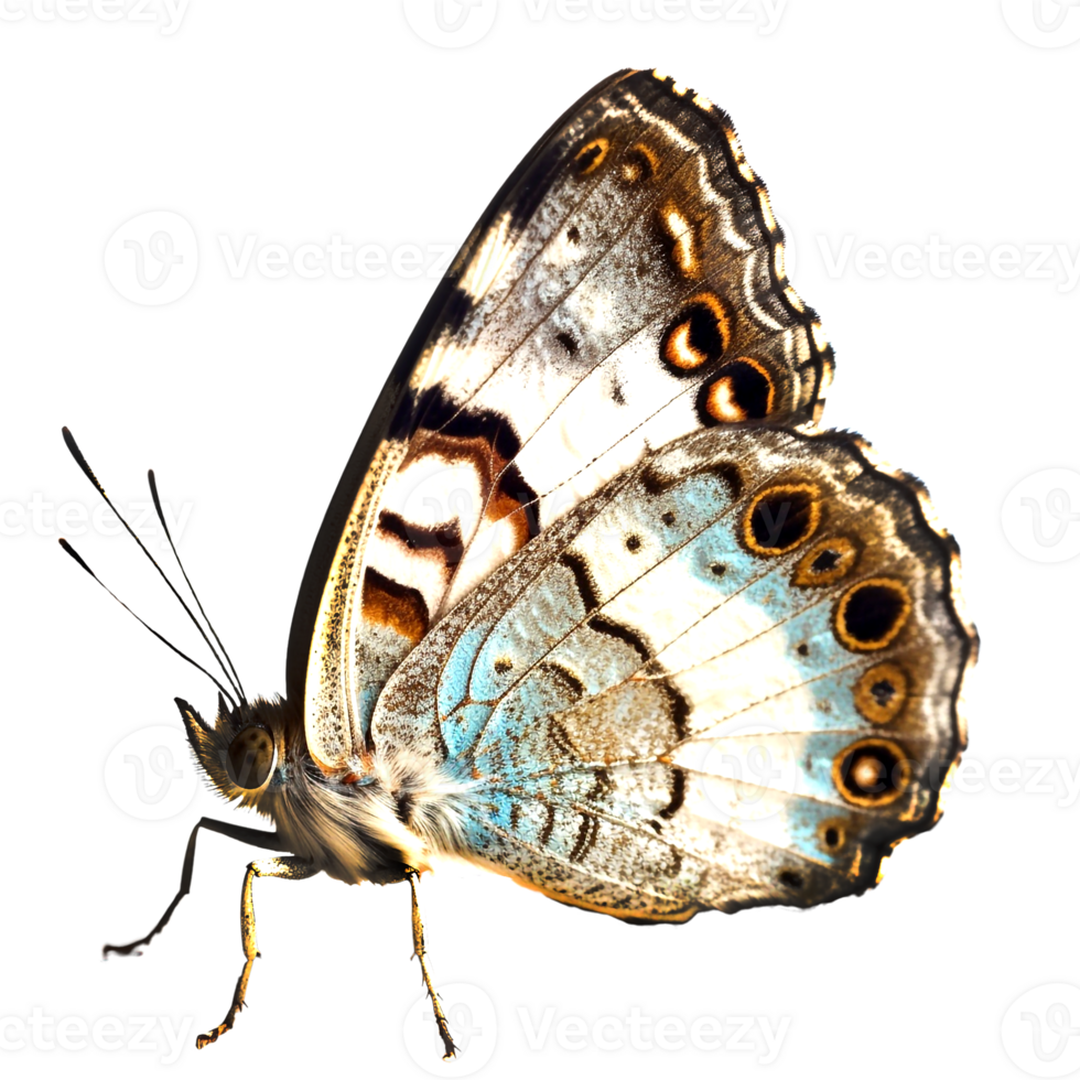 Beautiful butterfly isolated.Saturnia pavonia.turquoise butterfly.Moth. png
