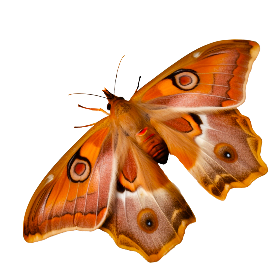 Beautiful butterfly isolated.Antheraea pernyi.brown butterfly.Moth. png