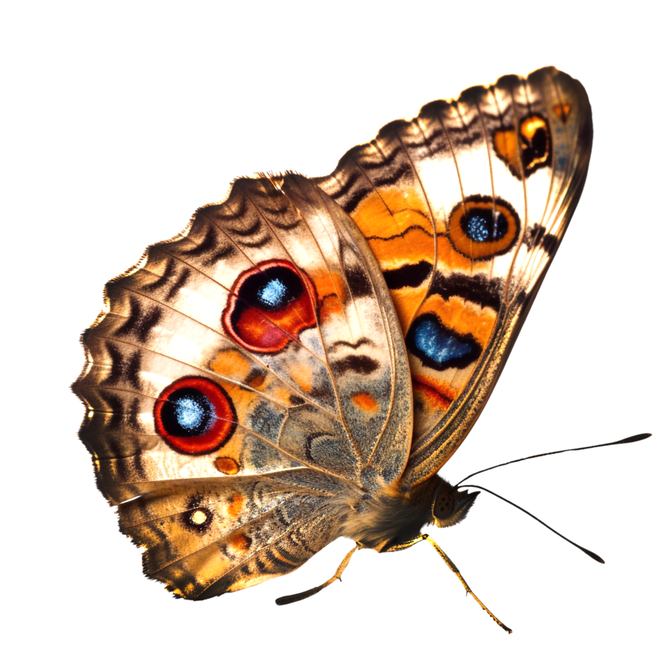 Beautiful butterfly isolated.Saturnia pavonia.turquoise butterfly.Moth. png