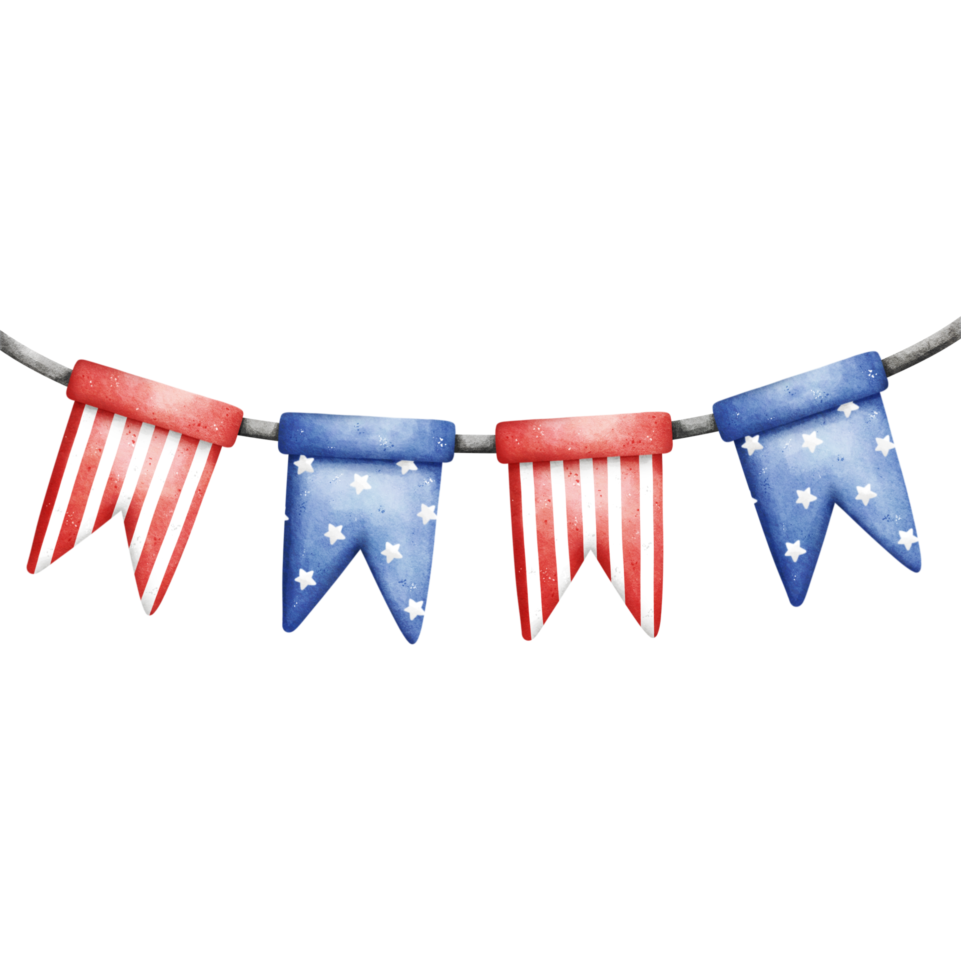 Watercolor patriotic bunting 25005699 PNG