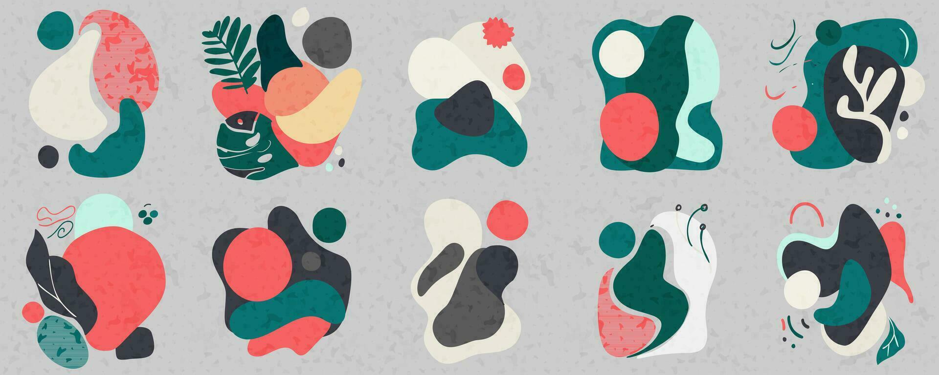 Geometric shape Wallpaper. Vector Illustrations Bundle Collection Abstract Backgrounds, Posters, and Banners