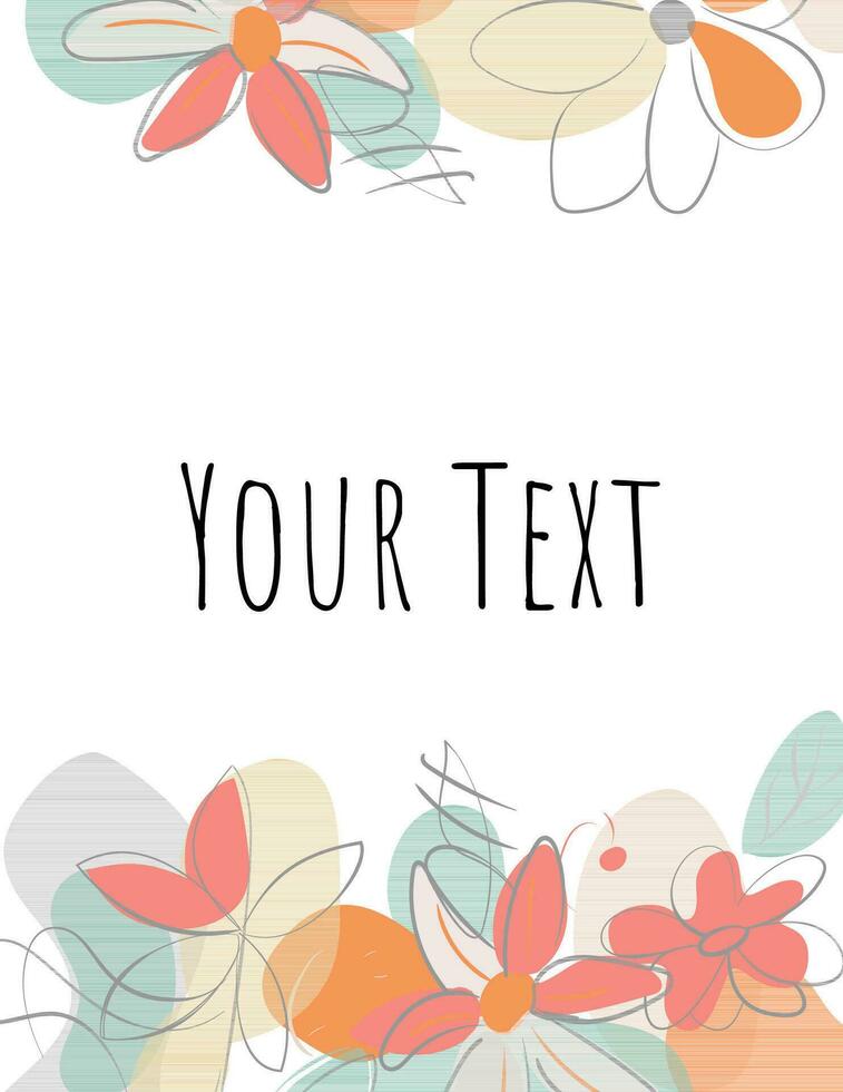 invitation card flower template design vector