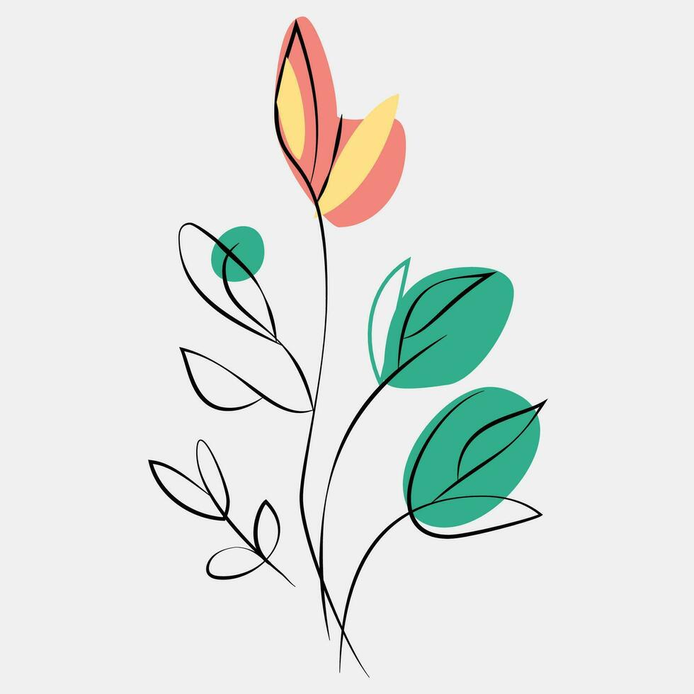 Minimalist Floral Vector Art Illustrations for Occasions template vintage fashion hand drawn decor
