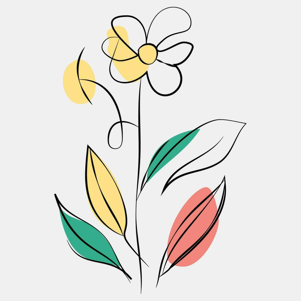 minimalista floral vector Arte ilustraciones para ocasiones modelo Clásico Moda mano dibujado decoración