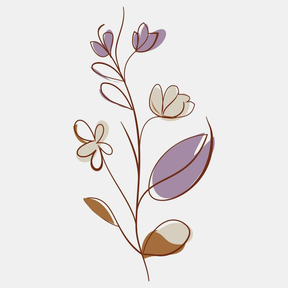 Minimalist Floral Vector Art Illustrations for Occasions template vintage fashion hand drawn decor