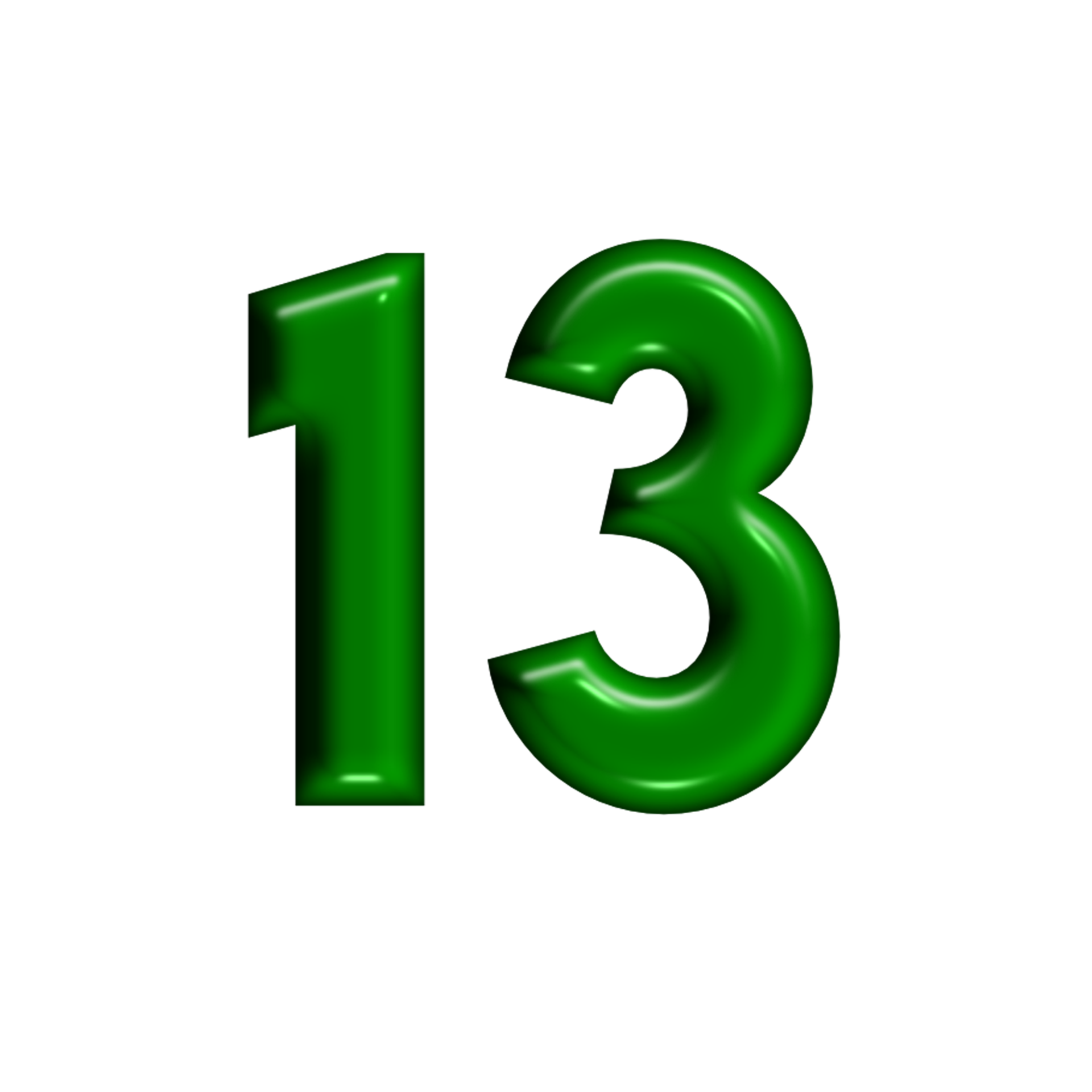 3D number green glossy color 25006182 PNG