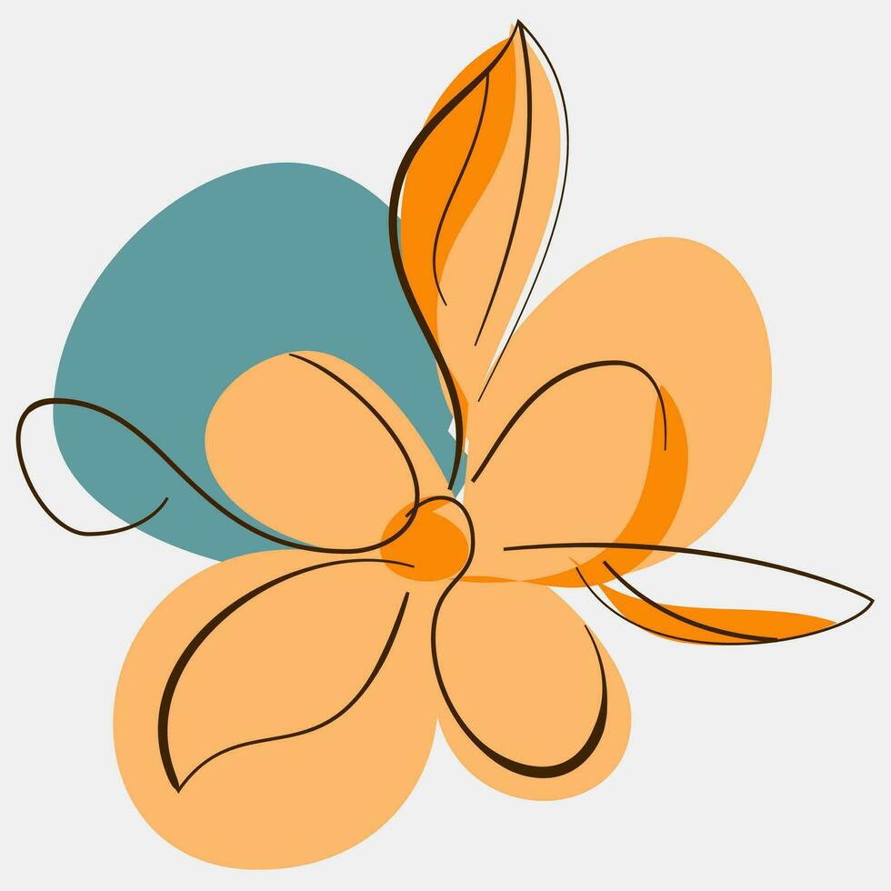 minimalista floral vector Arte ilustraciones para ocasiones modelo Clásico Moda mano dibujado decoración