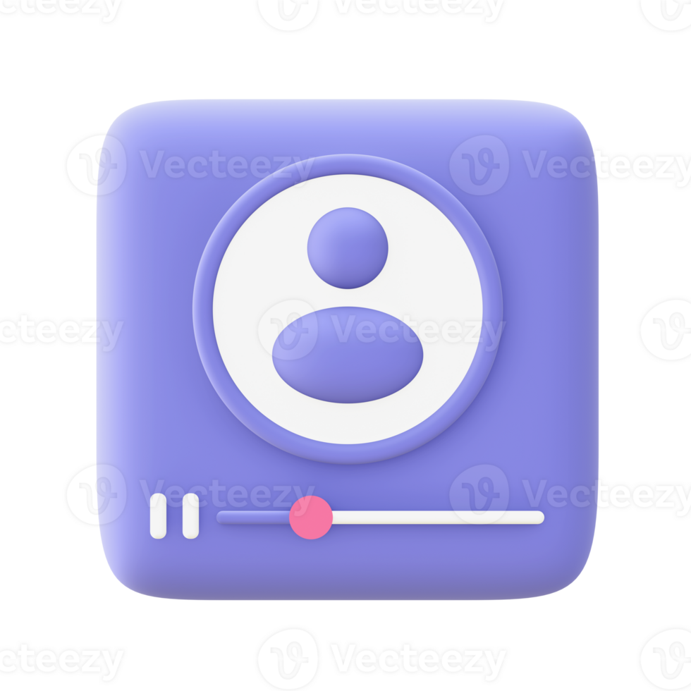 3d Illustration Symbol von lila Leben Streaming zum ui ux Netz Handy, Mobiltelefon Apps Sozial Medien Anzeigen Design png