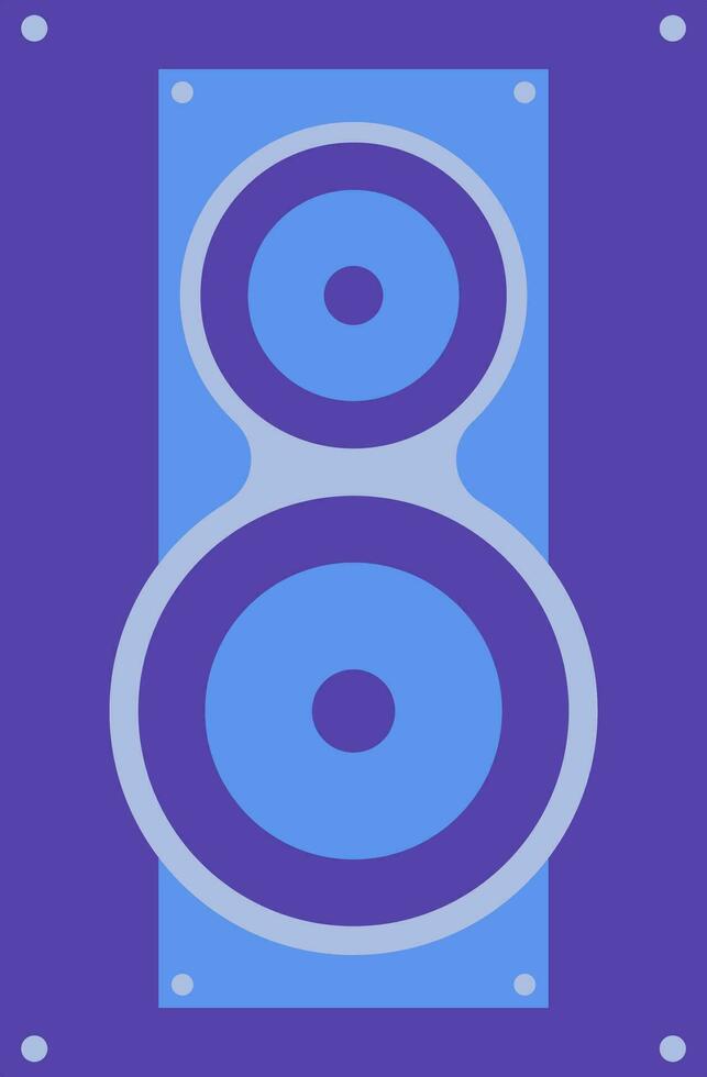 conjunto de dos altavoz en de madera cuerpo. vector