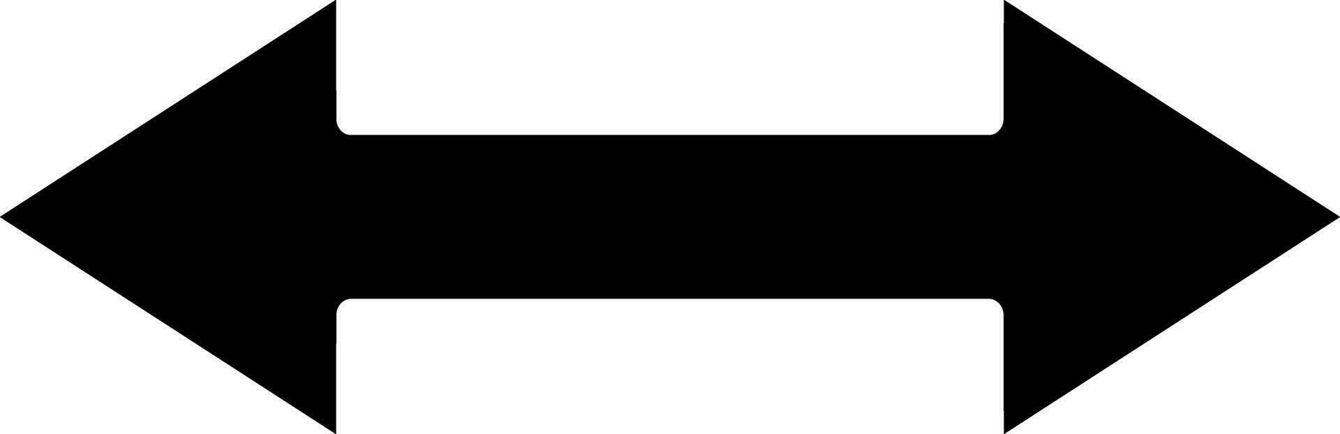 Opposite direction arrow icon in Black and White color. vector